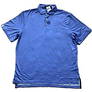New Men's Ralph Lauren RLX Flamingo Fishing Print Short Sleeve Polo Size L $98